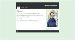Desktop Screenshot of miriamschoenfield.com
